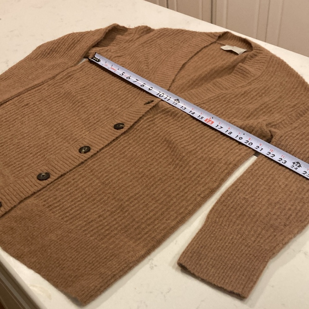 Everlane The Oversized Alpaca Cardigan Merino Wool Lightweight Ribbed Duster M - Picture 8 of 8